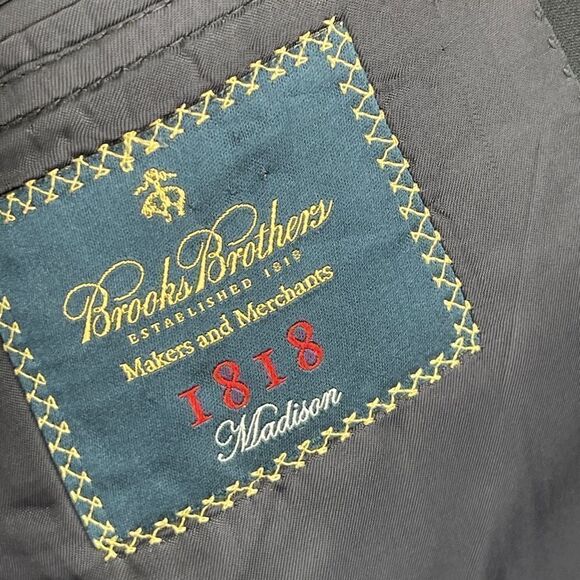 Brooks Brothers Estrato by Trabaldo Togna Men's Blazer Coat Size 45R/W40 - Picture 6 of 9